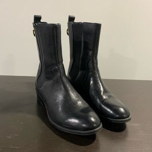 lauren ralph Lauren black mckenzie Leather mid calf boots size 6.5B